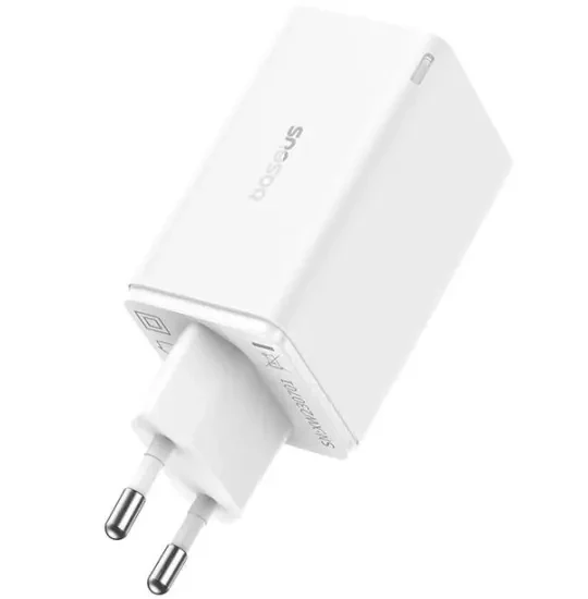 Baseus GaN6 Pro Fast Charger 2C+2U 65W EU P10162701213-00 Moon White