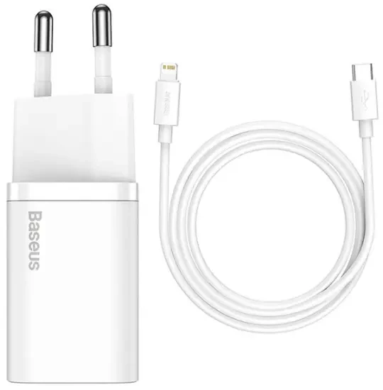 Baseus Super Si Quick Charger Type-C to Lightning 20W 1M TZCCSUP-B02 White
