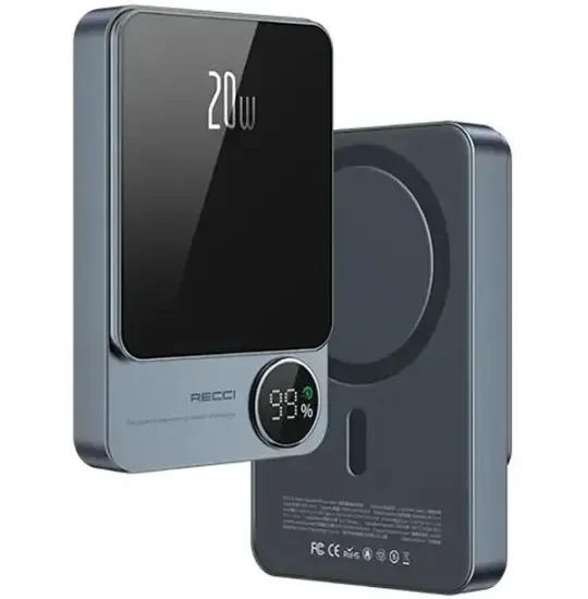 Recci Matrix RPB-W15 Wireless 5000 mAh Gray