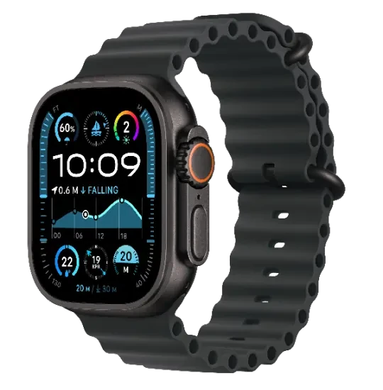 Apple Watch Ultra 2 GPS + Cellular 49mm Black Titanium Case  with Black Ocean Band