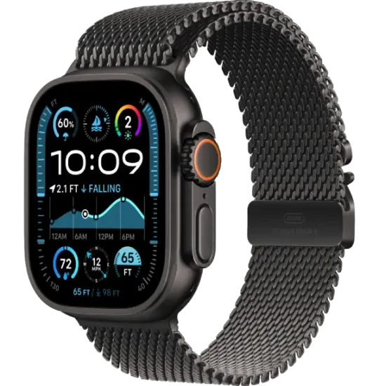 Apple Watch Ultra 2 Cellular 49mm Black W/Black Titanium Milanese Loop