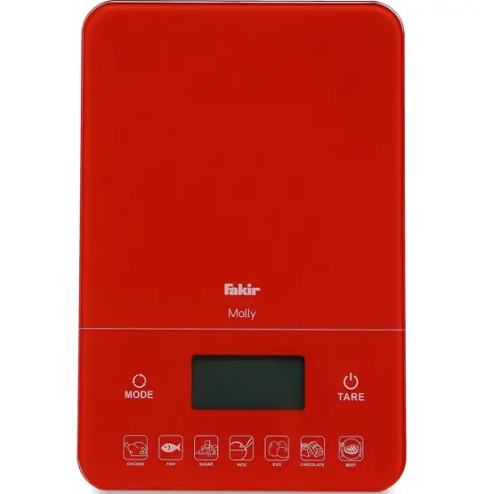 Fakir Molly Kitchen Scale red