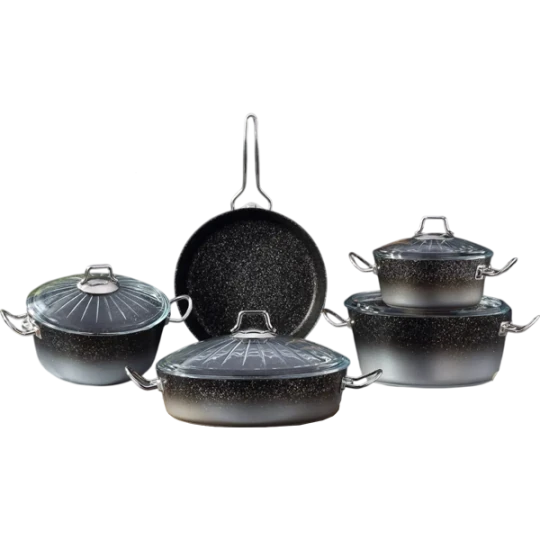 SHOSMAN QRANİT 12 PARÇA 5659 Qara&Gümüşü