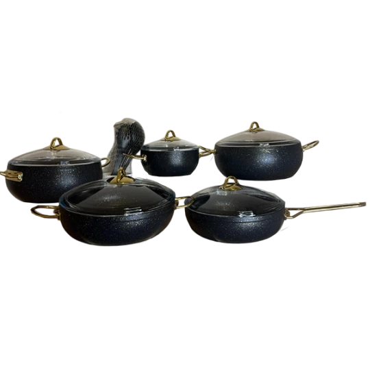 ONCU SAVELON  4MM QRANIT QAZAN DƏSTİ 16 PARÇA  QARA