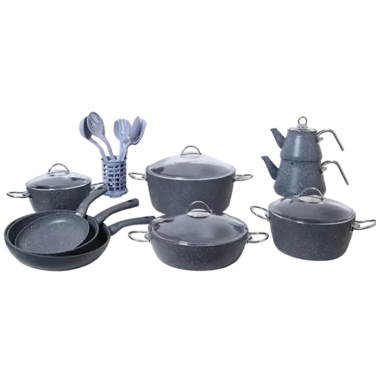 ONCU QRANIT QAZAN DƏSTİ 24 PARÇA  GREY