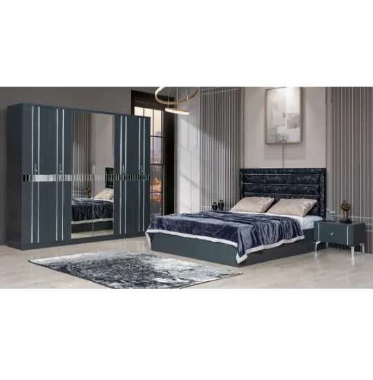 Woodpecker Fendi Yataq Dəsti Antrasit gümüşü