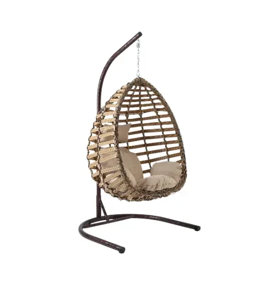 Capri Swing Gümbet Rattan Bağ- Balkon Yelləncəyi Brown