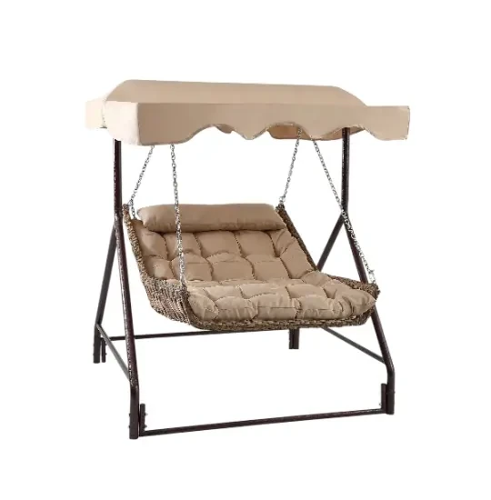 Capri Swing Capri Bed Tenteli Rattan Bağ Balkon Yelləncəyi