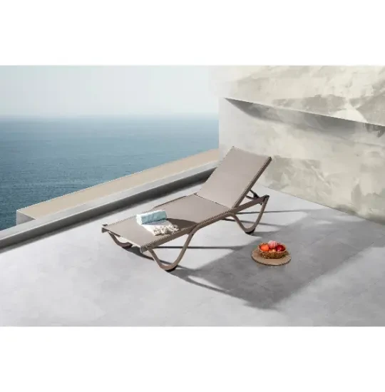 Terazzi Gala Kolsuz Şezlong Cappuccino