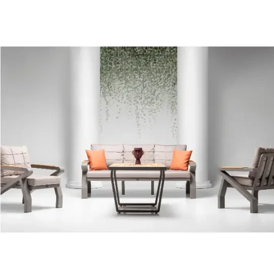 Terazzi Casablanca Alüminium Oturma Qrupu