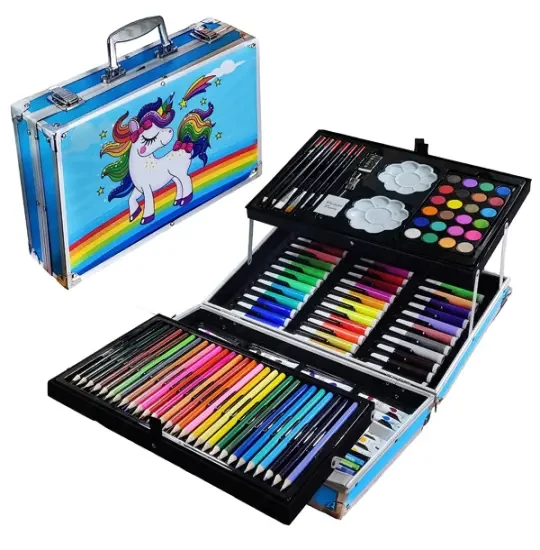Drawing Set in a case Pony 1853E Dark Blue