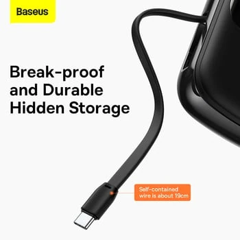 Baseus Qpow Pro Digital Display Fast Charge with Cabel Type-C 22.5W 20000 mAh PPQD060301 Black