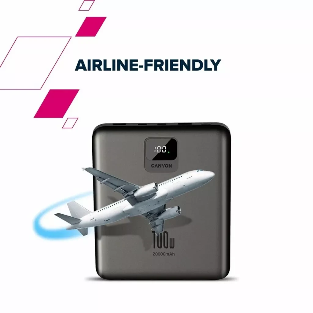 Canyon Slim PB-2008 100W CNE-CPB2008DG 20000 Dark Gray