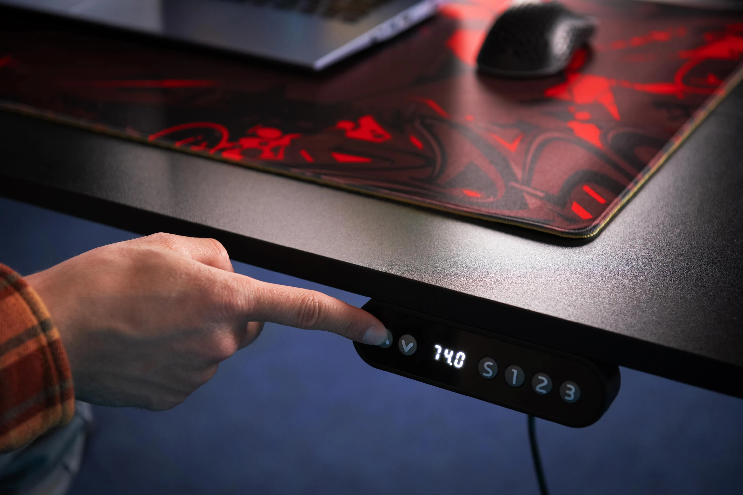 2E Computer Table with Height Adjustment 2E-CE120B-MOTORIZED Black