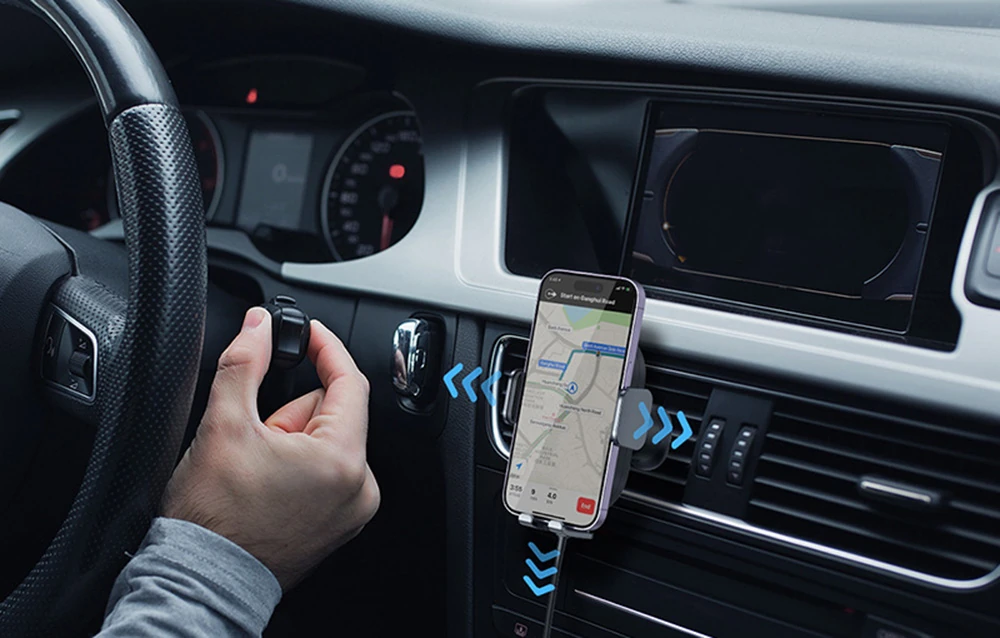 Baseus Light Chaser Wireless Charging Electric Car Mount 15W C40355900121-00 Black