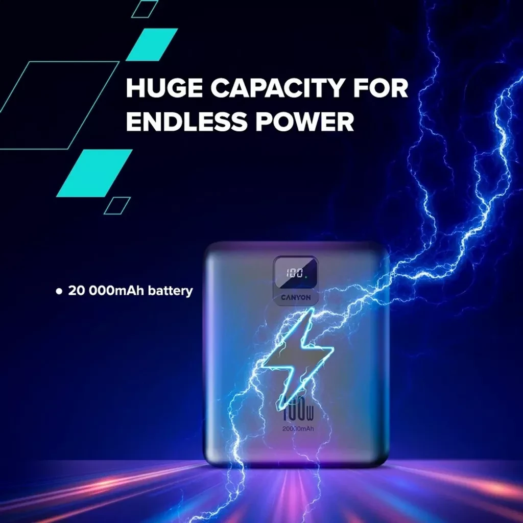 Canyon Slim PB-2008 100W CNE-CPB2008DG 20000 Dark Gray