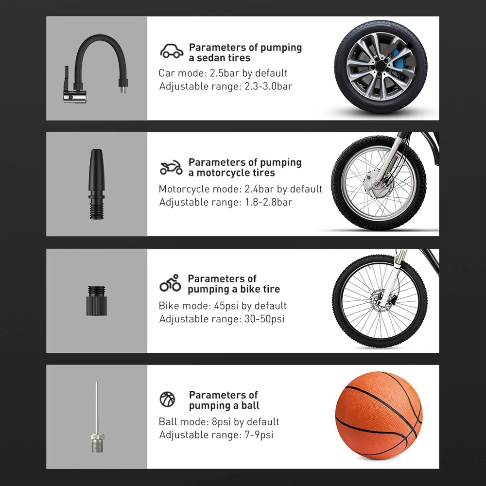 Baseus Super Mini Inflator Pump CRCQ000001 Black