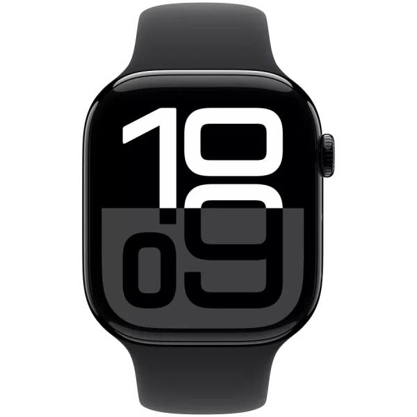 Apple Watch Series 10 GPS 42mm Jet Black Aluminium Case with Black Sport Band S/M