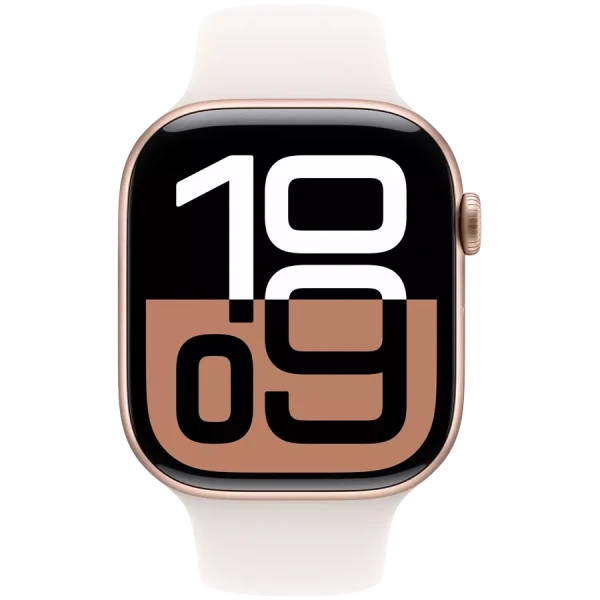 Apple Watch Series 10 GPS 42mm Rose Gold Aluminium Case with Light Blush Sport Band S/M