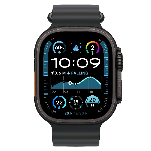 Apple Watch Ultra 2 GPS + Cellular 49mm Black Titanium Case  with Black Ocean Band