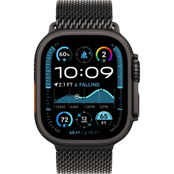 Apple Watch Ultra 2 Cellular 49mm Black W/Black Titanium Milanese Loop