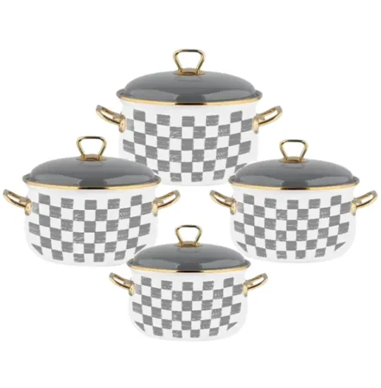 Casa Nova 14  ədəd Emaye dəsti Boz