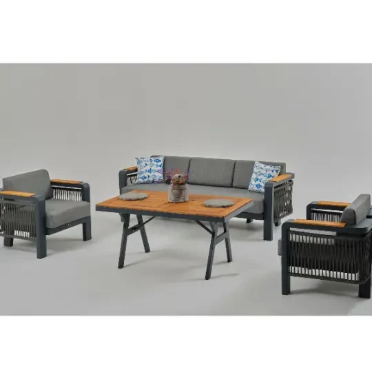 Terazzi Casablanca Alüminium Oturma Qrupu