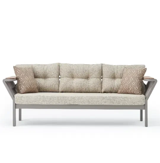 Erinöz Vicenza Garden Balkon Oturacaq Qrupu 3+1+1+Keramik Qəhvə Stol