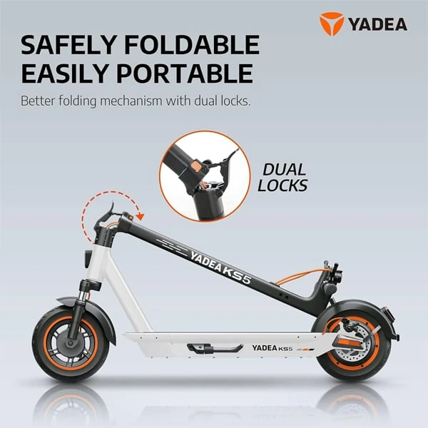 Yadea KS5 Scooter White&Black