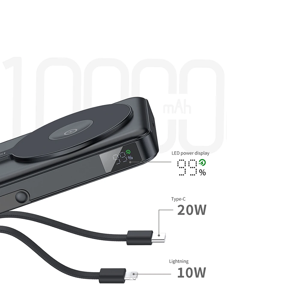Recci Galaxy Wireless RPB-W27 10000 mAh Black
