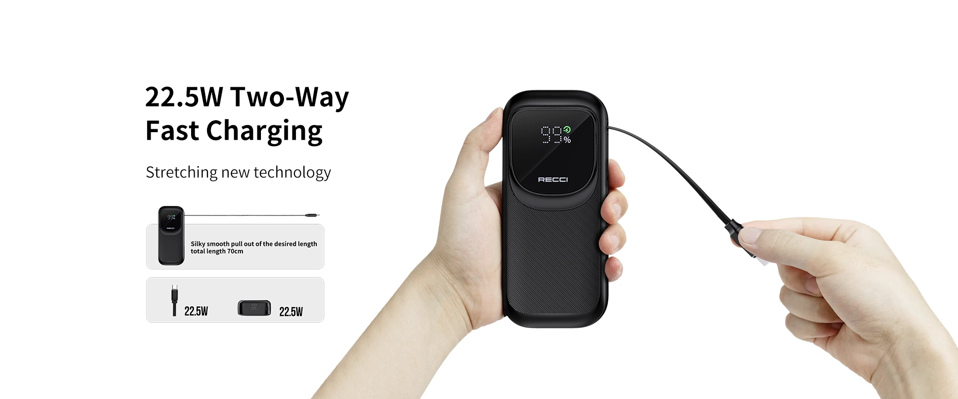 Recci RPB-P47 10000 mAh Black