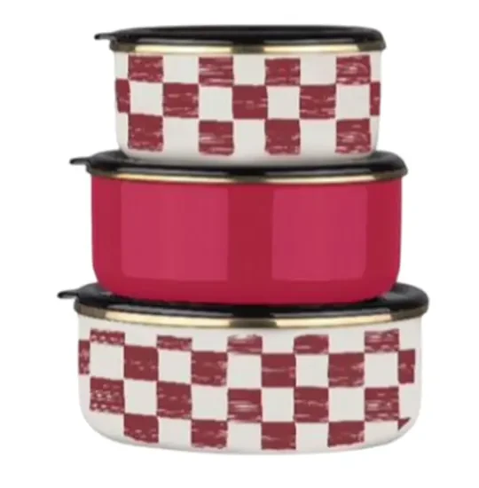 Casa Nova 14  ədəd Emaye dəsti Bordo