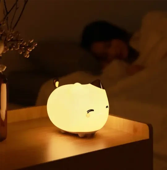 Baseus Night Light Cute Series Kitty Silicone DGAM-A02 White