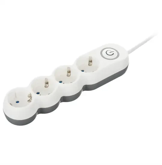 2E Power Socket 4-outlet/3M 2E-U04VESM3W White