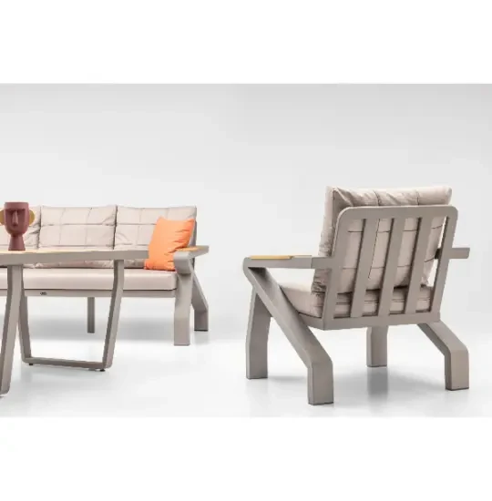 Terazzi Casablanca Alüminium Oturma Qrupu