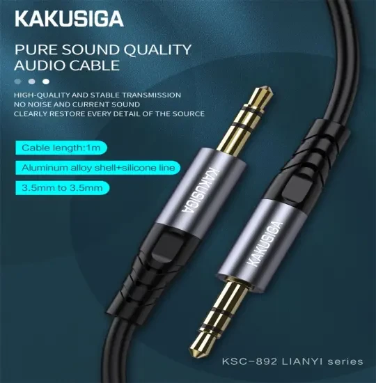 Kakusiga AUX Cable 1 M Black