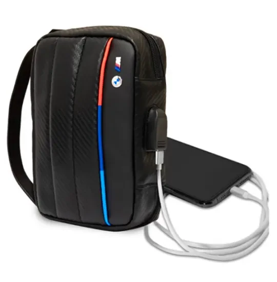 BMW Hand Bag Courier BMHBPUCARTCBK Black