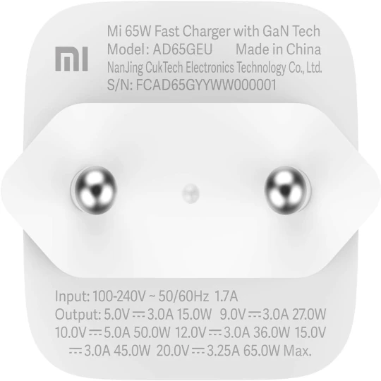Xiaomi Connector Travel Fast Charger with GaN Tech 65W BHR4499GL White