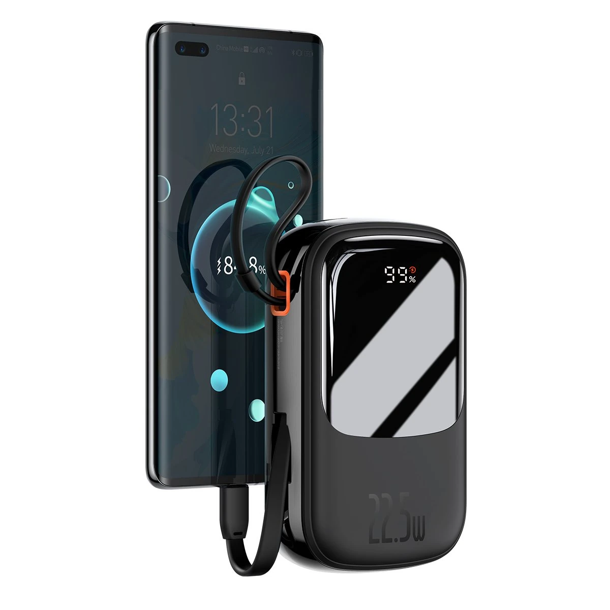 Baseus Qpow Pro Digital Display Fast Charge with Cabel Type-C 22.5W 20000 mAh PPQD060301 Black