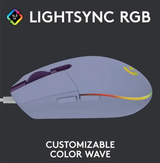 Logitech G203 Lightsync Gaming Lilac