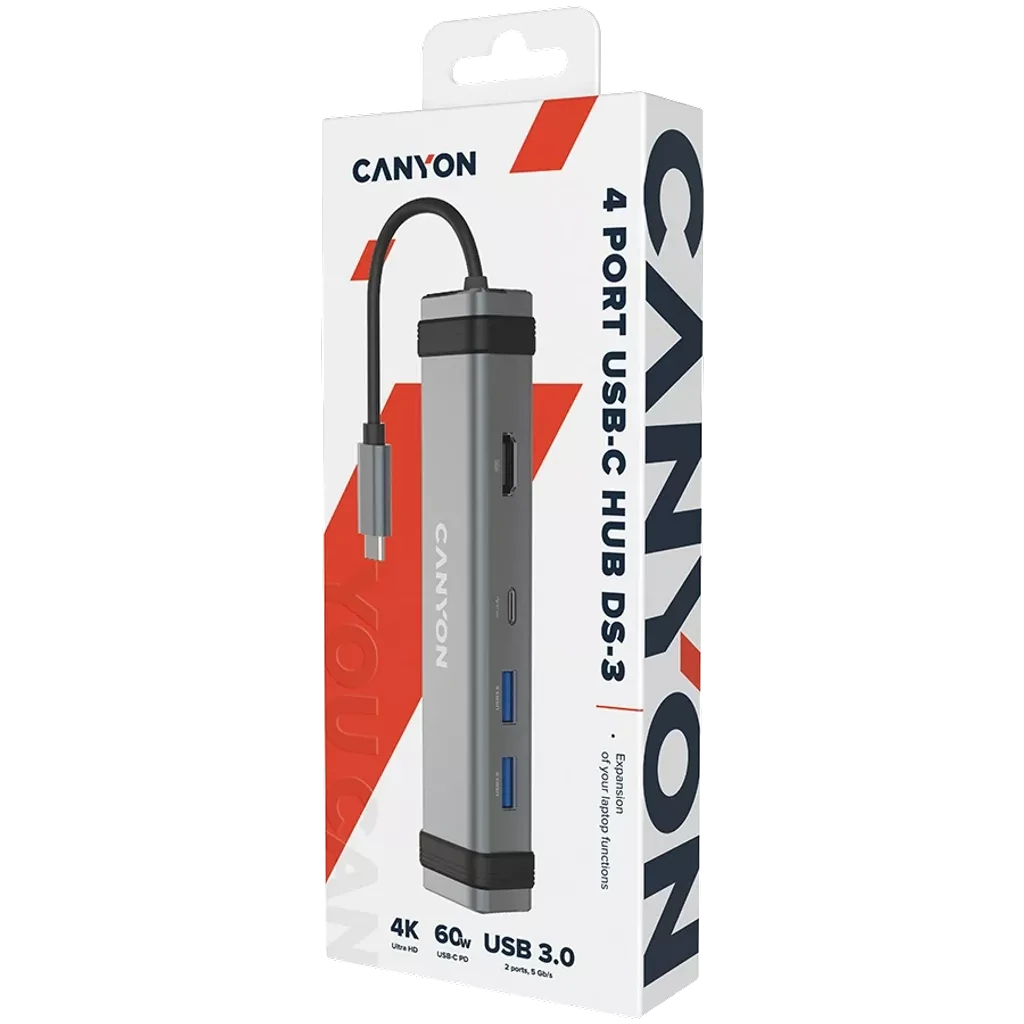 Canyon HUB USB DS-3 3 in 1 CNS-TDS3 Dark Gray