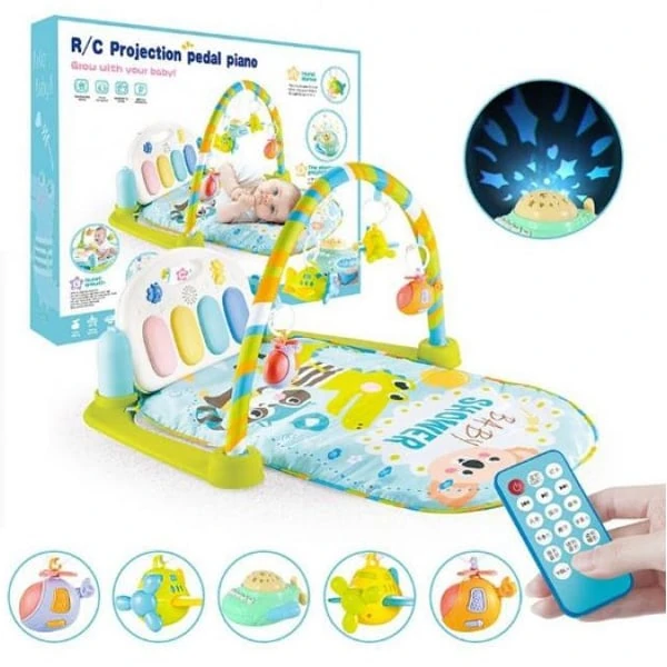 Carpet for Children Baby`s Piano Gym Mat 9905A Green