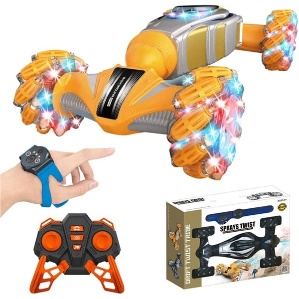 Car Drift Twist Tribe Sprays Twist JZL 3966 Toys Watch Induction RC Yellow