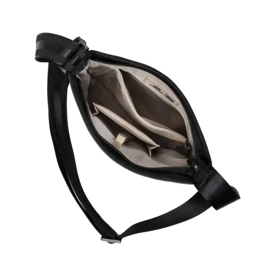 Riva Case 8509 Canvas Crossbody Bag 8 Black