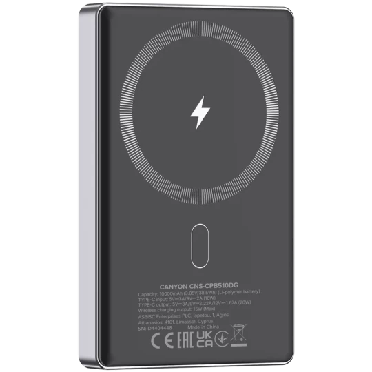 Canyon Wireless Magnetic OnPower 510 CNS-CPB510DG 10000 Dark Gray
