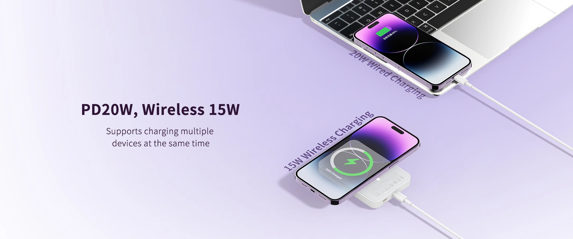 Recci Magnetic RPB-W09 Wireless 10000 mAh White