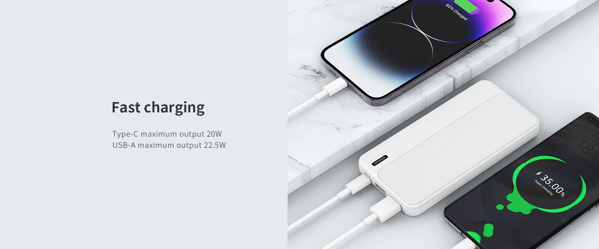 Recci Tanree RPB-P26 10000 mAh White