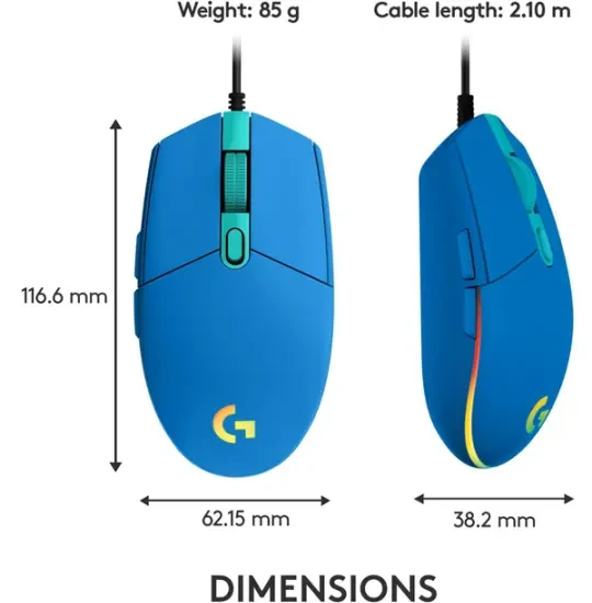 Logitech G203 Lightsync Gaming Blue