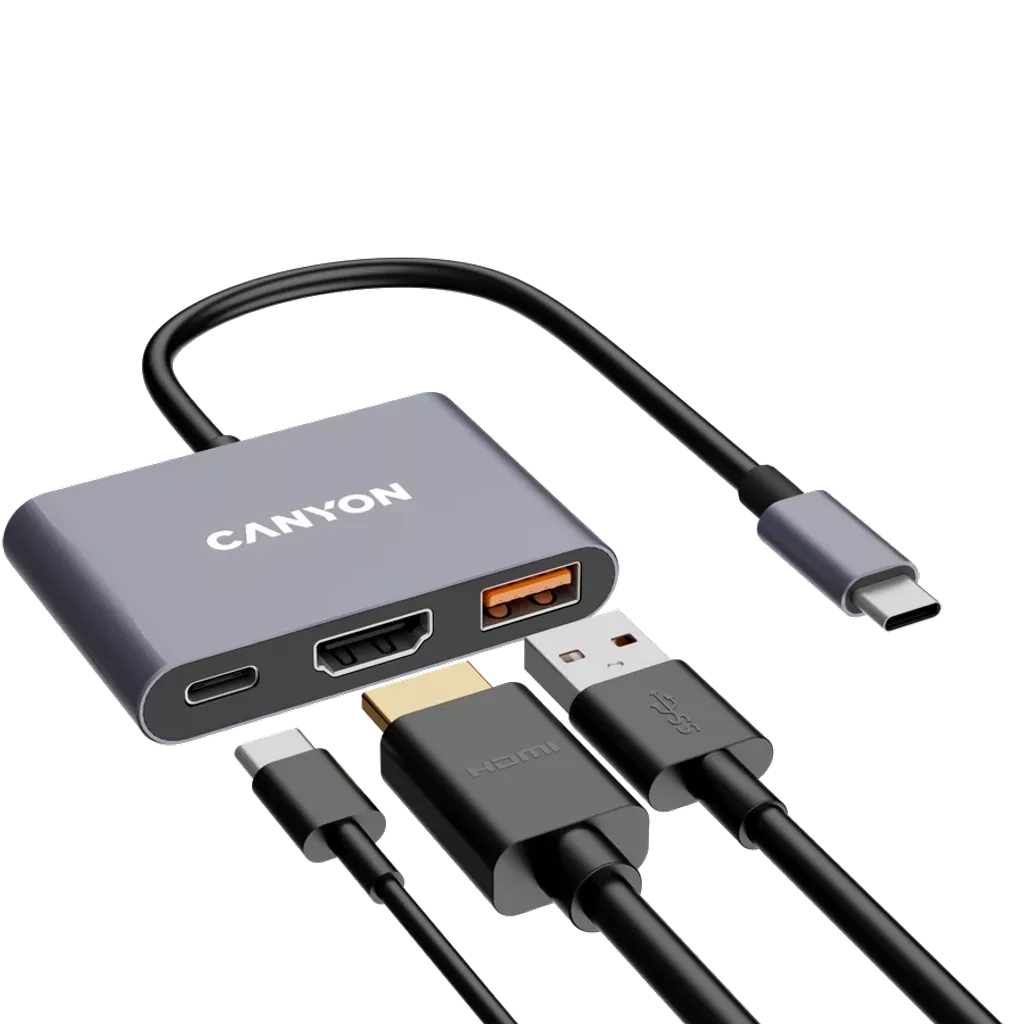 Canyon HUB USB DS-4 3 in 1 CNS-TDS4 Dark Gray