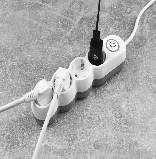 2E Power Socket 4-outlet/3M 2E-U04VESM3W White